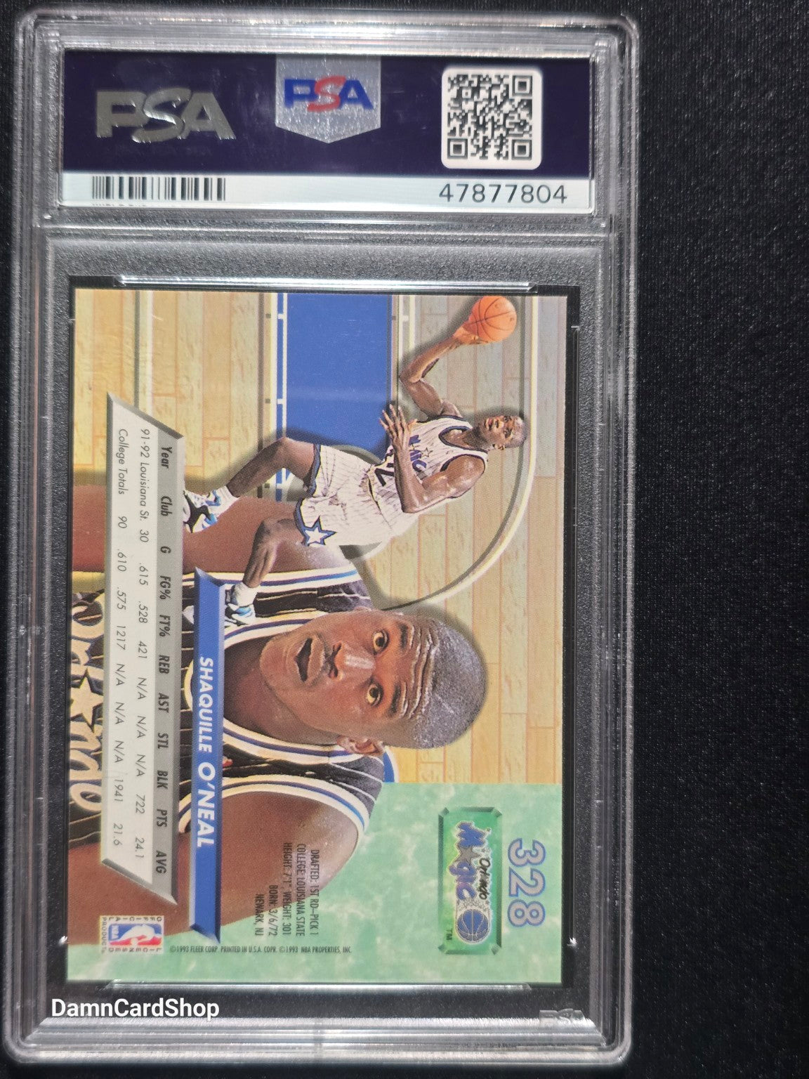 1992 Ultra #328 Shaquille O'Neal RC PSA 9