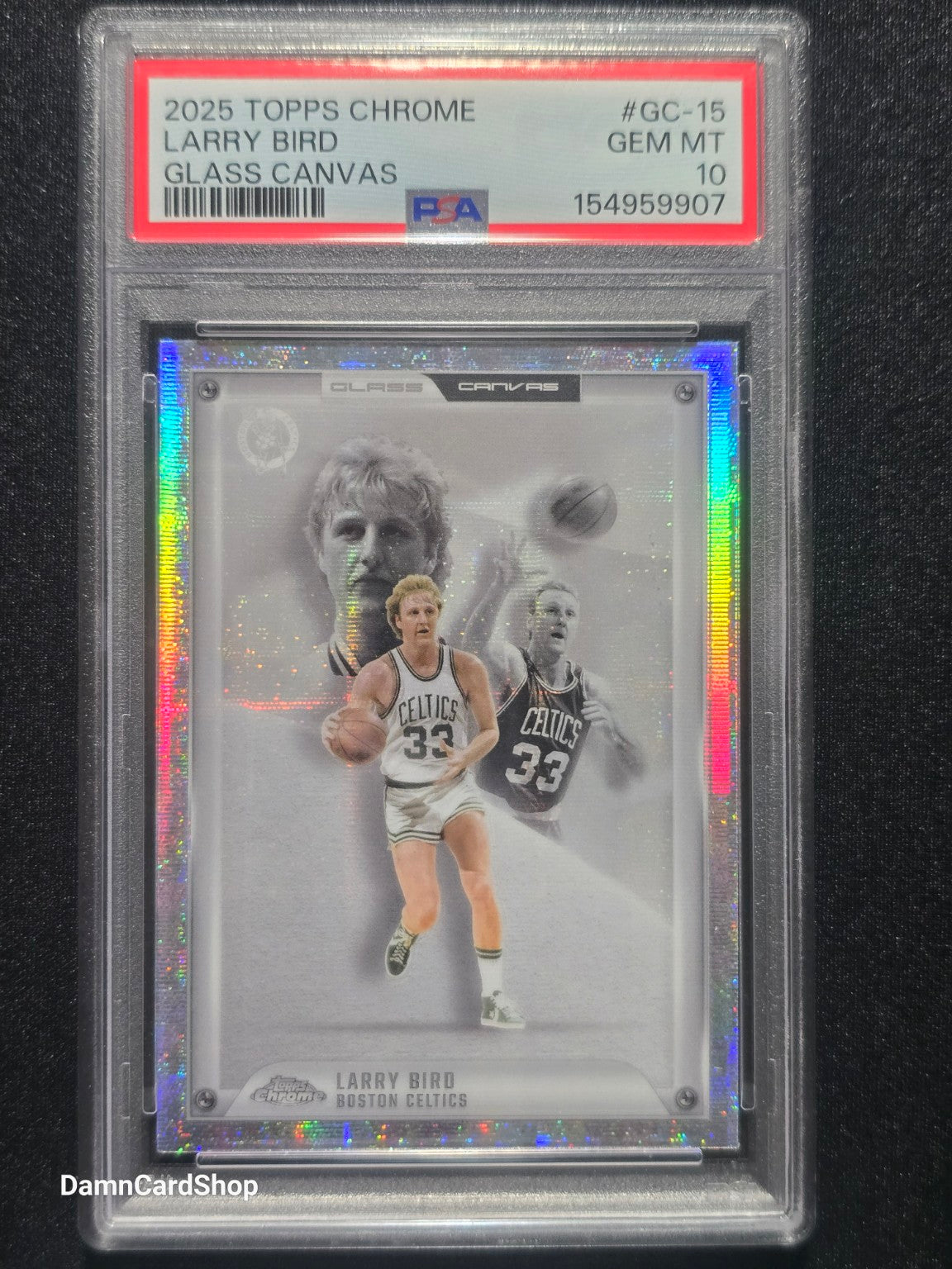 2025 Topps Chrome Glass Canvas #GC-15 Larry Bird PSA 10
