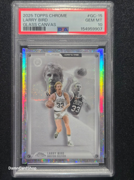 2025 Topps Chrome Glass Canvas #GC-15 Larry Bird PSA 10