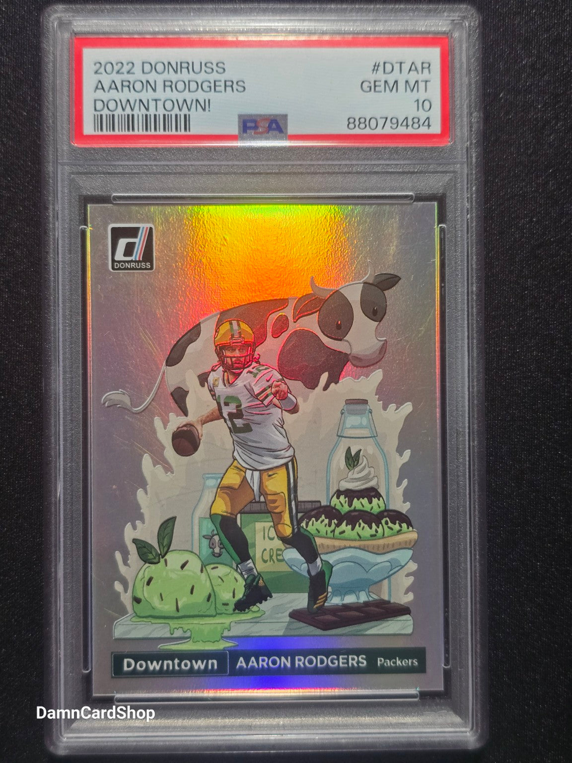2022 Donruss Downtown #DT-AR Aaron Rodgers PSA 10