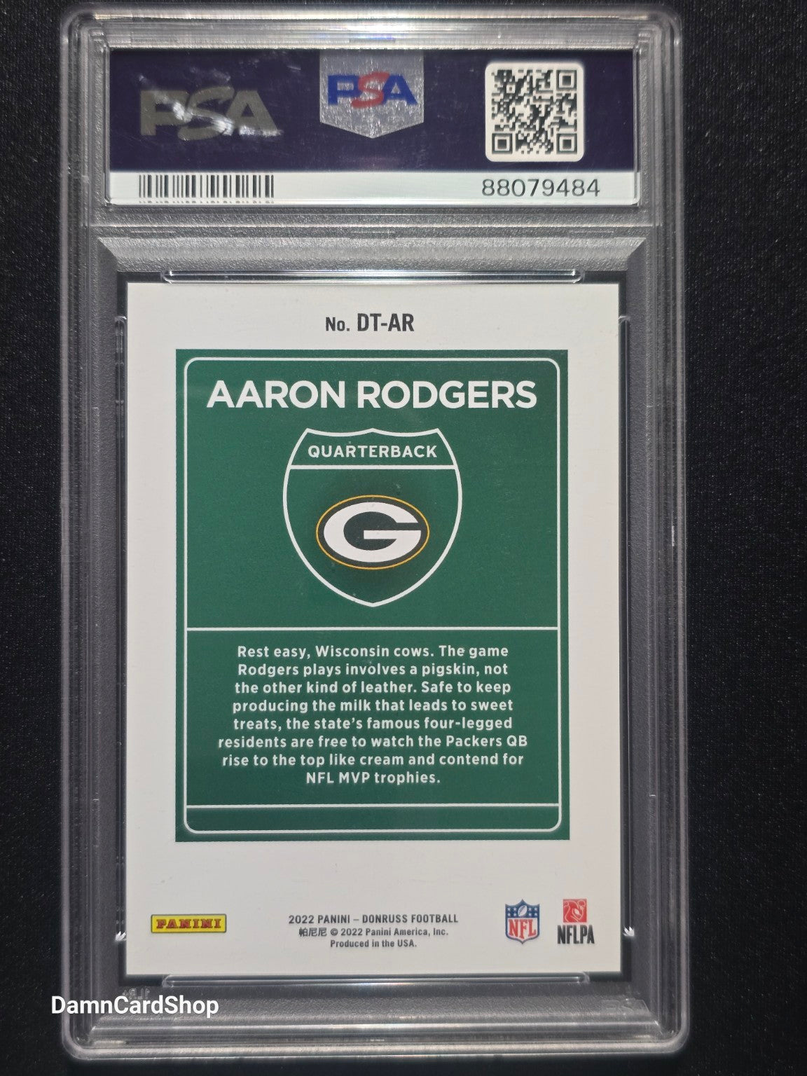 2022 Donruss Downtown #DT-AR Aaron Rodgers PSA 10