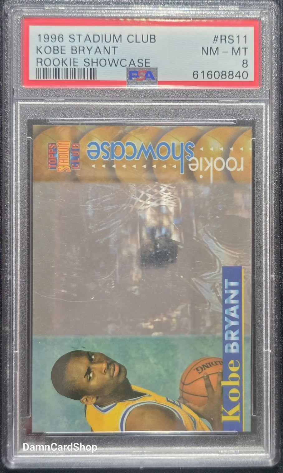 1996 Stadium Club Rookie Showcase #RS11 Kobe Bryant RC PSA 8