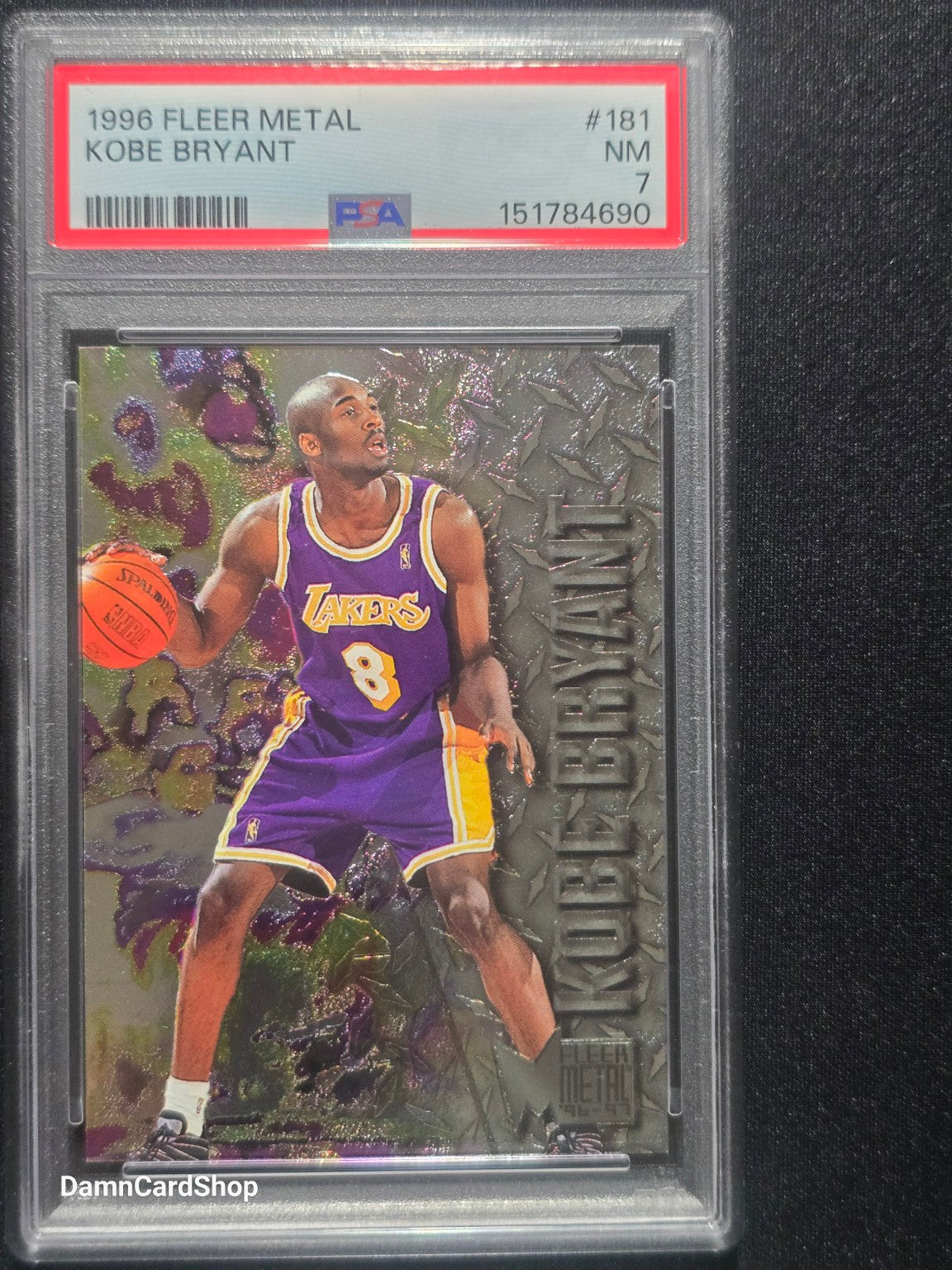 1996 Metal #181 Kobe Bryant RC PSA 7