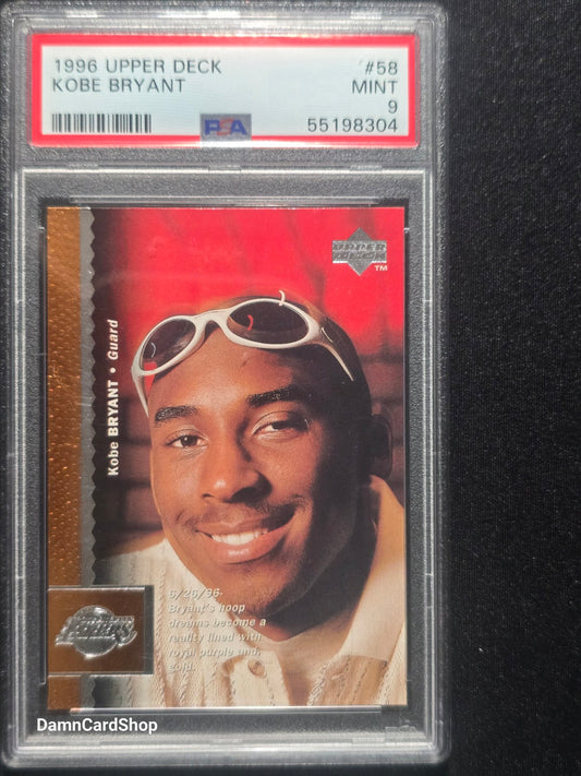 1996 Upper Deck #58 Kobe Bryant RC PSA 9