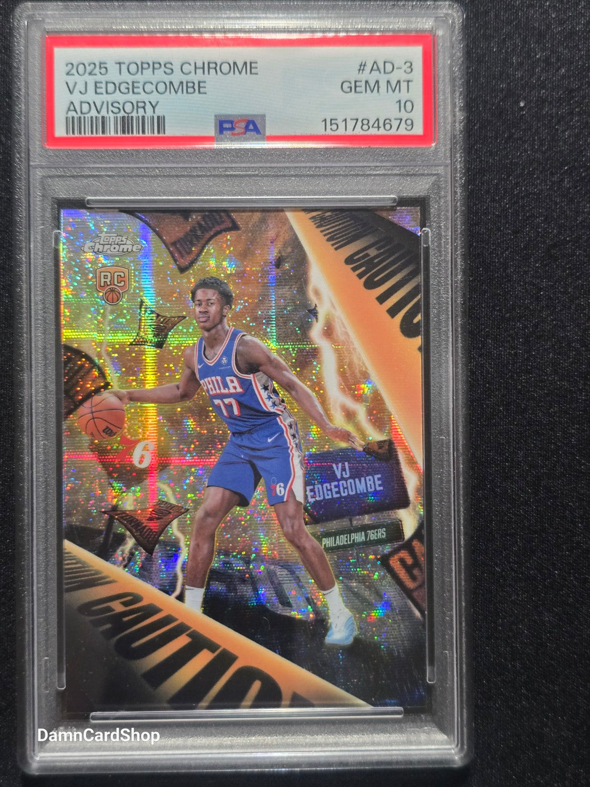 2025 Topps Chrome Advisory #AD-3 VJ Edgecombe PSA 10