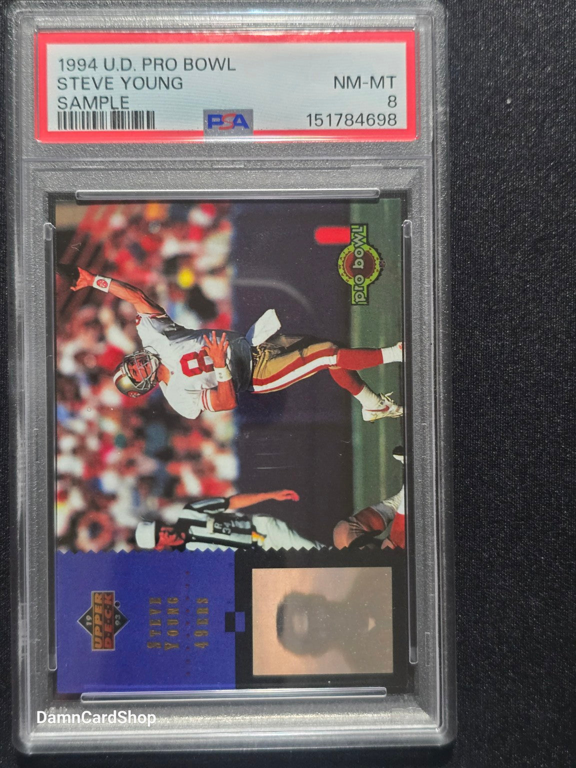1994 Upper Deck Pro Bowl Steve Young Sample PSA 8
