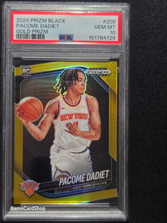 2024 Panini Prizm Black #208 Pacome Dadiet RC Gold Prizm PSA 10