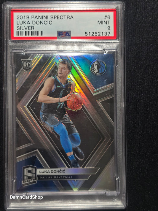 2018 Panini Spectra #6 Luka Doncic RC Silver PSA 9