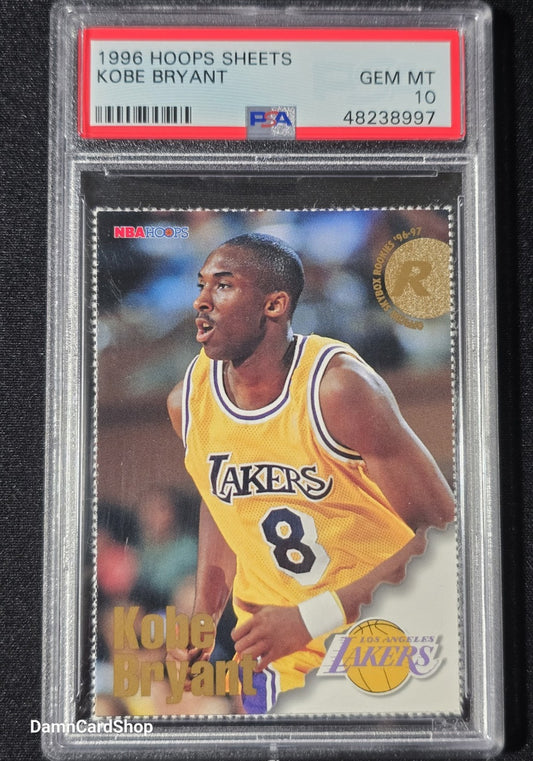 1996 Hoops Sheets Kobe Bryant Perforated PSA 10