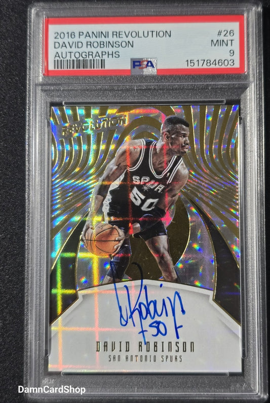 2016 Panini Revolution Autographs #26 David Robinson Auto PSA 9