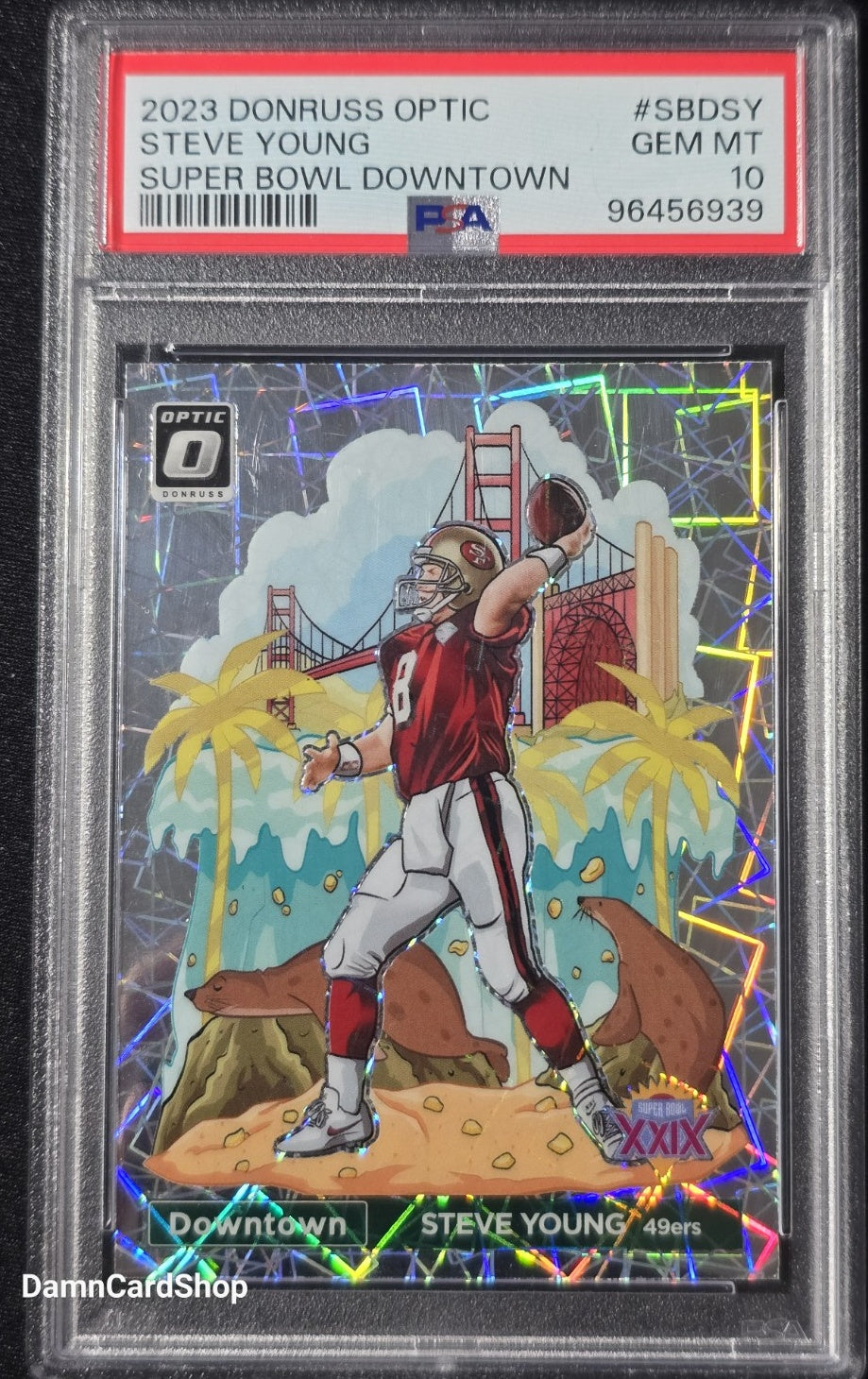 2023 Donruss Optic Super Bowl Downtown #SBD-SY Steve Young PSA 10