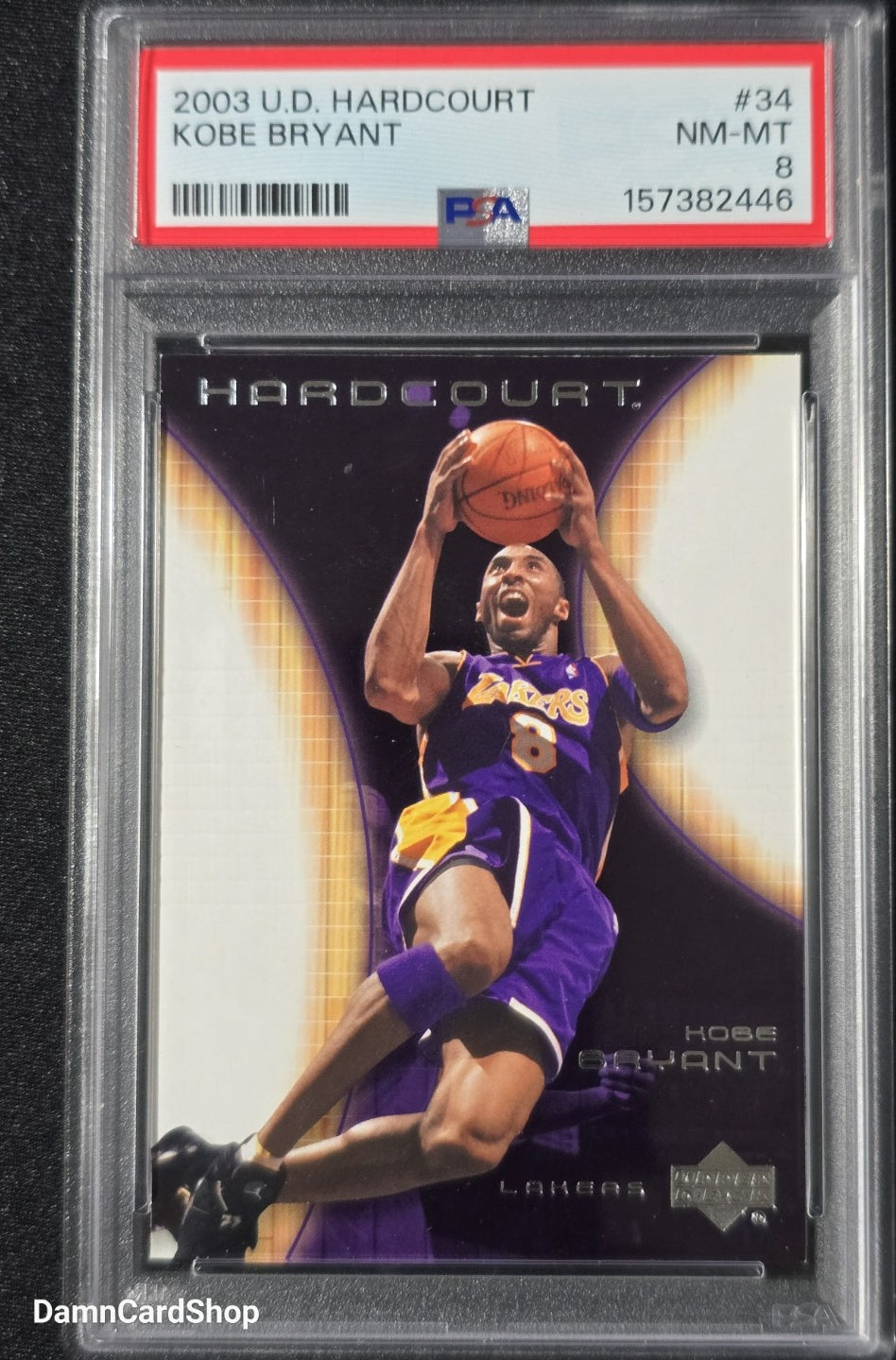 2003 Upper Deck Hardcourt #34 Kobe Bryant PSA 8